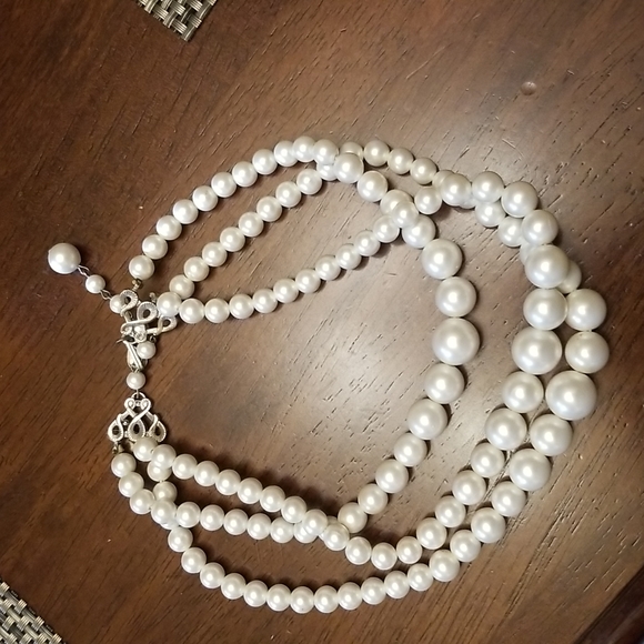 Vintage Jewelry Vintage Triple Strand Pearl Necklacechoker Poshmark